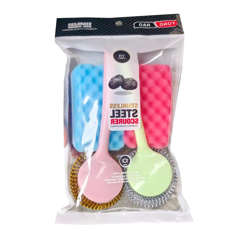 Kitchenware Wire Ball Dishwasher Brush Sponge Scourer Set