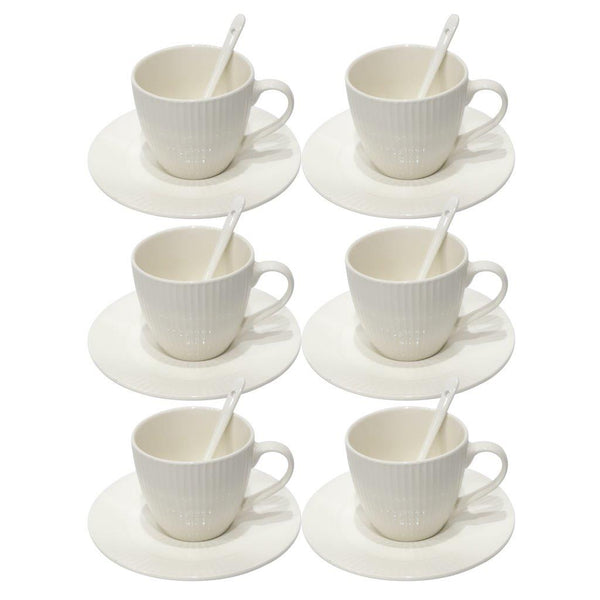 Ceramic Latte Cup with Saucer and Spoon Set Cup8.5*7.6 Saucer16 cmSpoon 12 cm