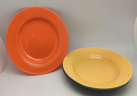 Colored Plastic Dish Plate Snack Plate 22*22 cm