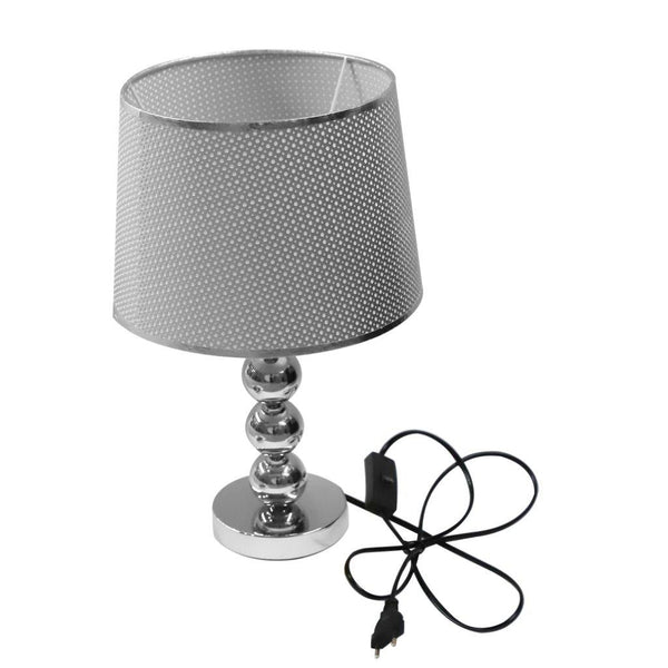 Home Decor Bedside Reading Desktop Table lamp Deco Base Silver Shade