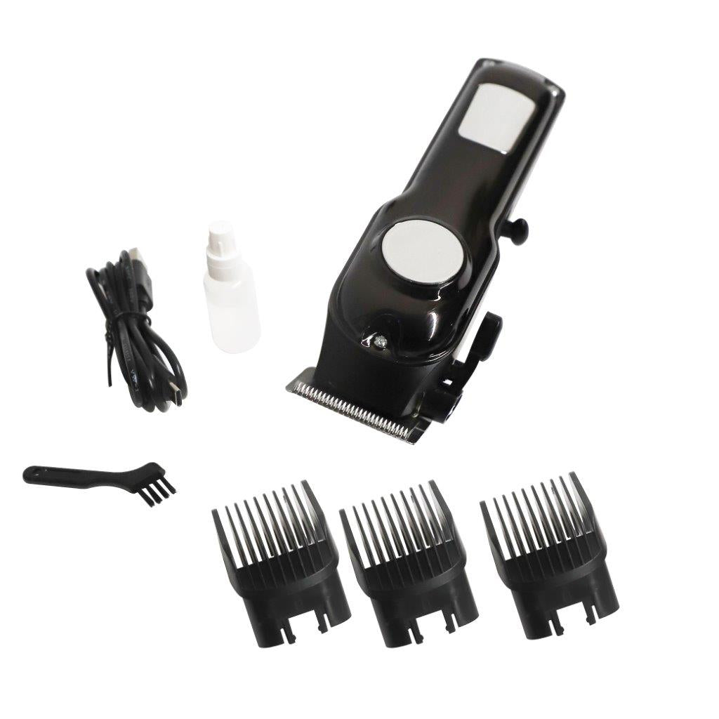 ماكينة قص الشعر الاحترافية القابلة لإعادة الشحن للرجال، مجموعة أدوات قص الشعر والعناية بالشعر