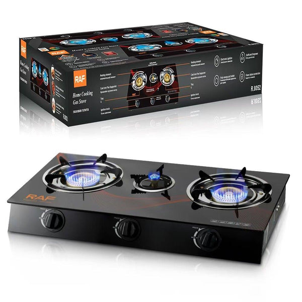 Kitchen Appliance High Quality Tempered Glass Double Burner Stove