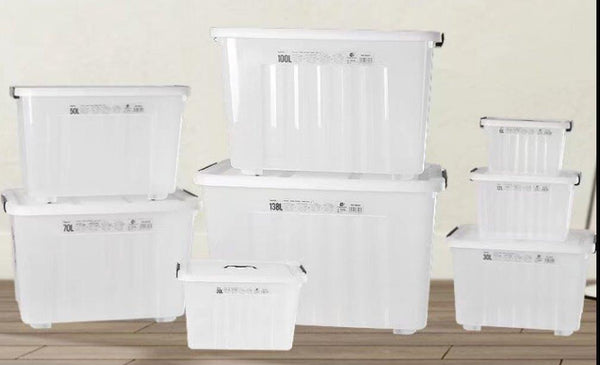 Multipurpose Clear Plastic Laundry Storage Box Organizer Home Storage & Organizer 30L45*33*29 cm