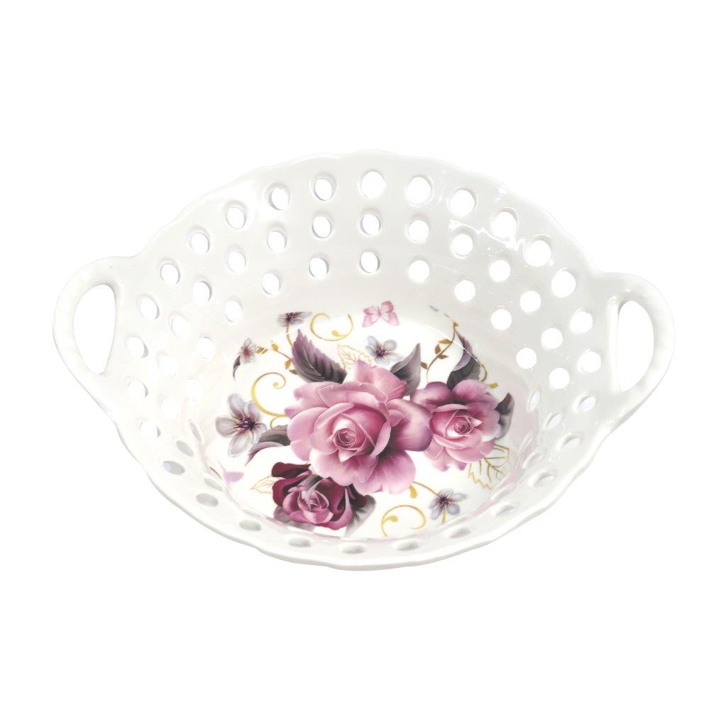 صينية تقديم الخضار والفاكهة من الميلامين بنمط زهور CJ5028