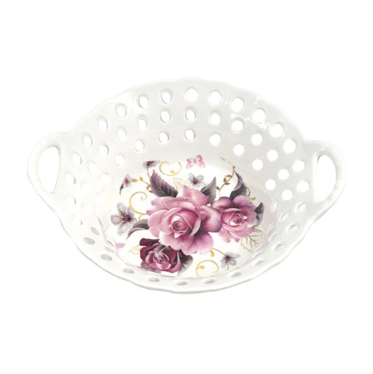 صينية تقديم الخضار والفاكهة من الميلامين بنمط زهور CJ5028