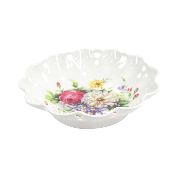 Melamine Floral Pattern Veggie Tray  Fruit Bowl Serving Dish