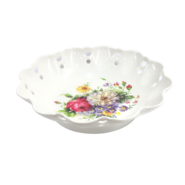 Melamine Floral Pattern Veggie Tray  Fruit Bowl Serving Dish