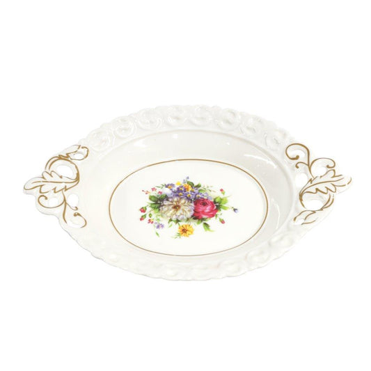 صينية تقديم الخضروات والفاكهة المصنوعة من الميلامين بنمط الأزهار CJ61-12