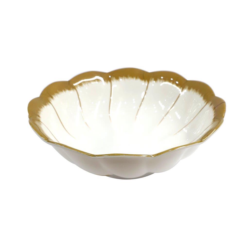 صينية تقديم الخضروات المصنوعة من الميلامين ذات القاعدة المزخرفة بالزهور (اختيار الخامة) CJ63-12