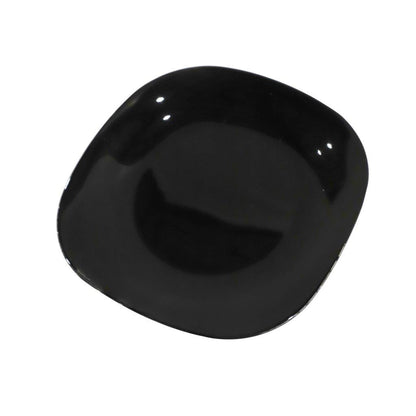 طقم عشاء سيراميك أسود سادة مكون من 18 قطعة مع أطباق عشاء وأوعية وأدوات تقديم الطعام طقم عشاء 18 قطعة