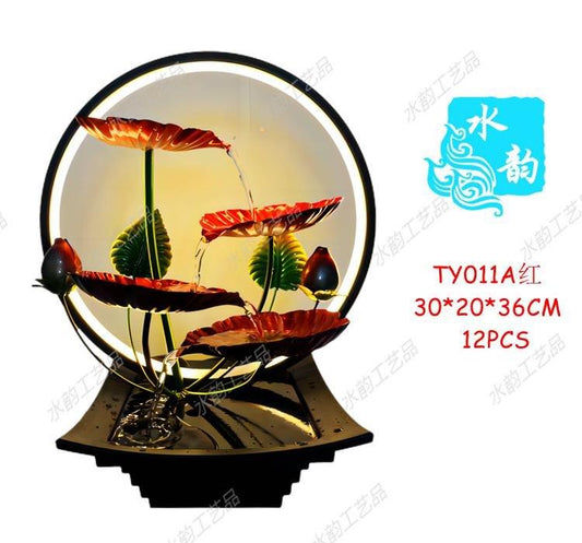 نافورة مياه سيراميك تعمل بالطاقة USB على سطح الطاولة، 30*20*36 سم