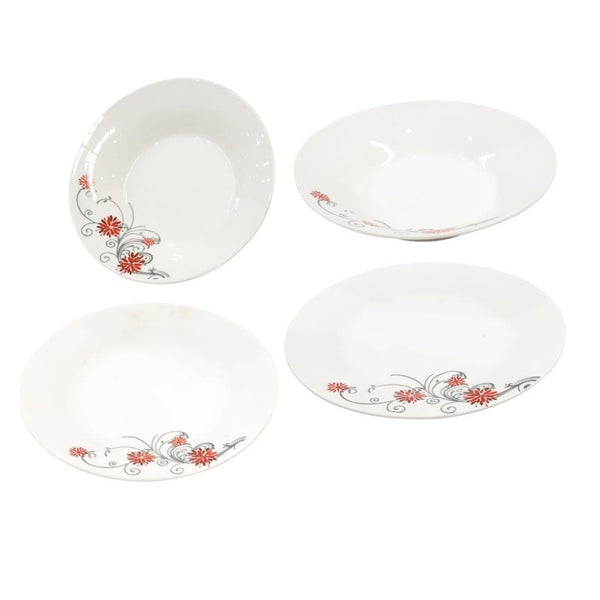 Royal Floral Pattern Ceramic Dinnerware Set of 18 Pcs with Dinner Plate Bowls Serveware