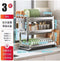 Kitchen Storage Metal Dish Rack 3 Tier Cutlery Storage Organizer 55.5*27*51 cm