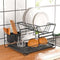 Kitchen Storage Metal Dish Rack 2 Tier Cutlery Storage Organizer 43.5*33*26.5 cm