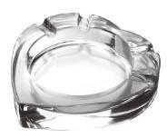 Crystal Cut Modern Clear Round Glass Ashtray 93 cm