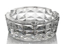 Crystal Cut Modern Clear Round Glass Ashtray 15.5*5.5 cm