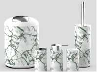 Plastic Colorful Bathroom Accessories Soap Dispenser Toothbrush Holder Set of 5 Pcs
