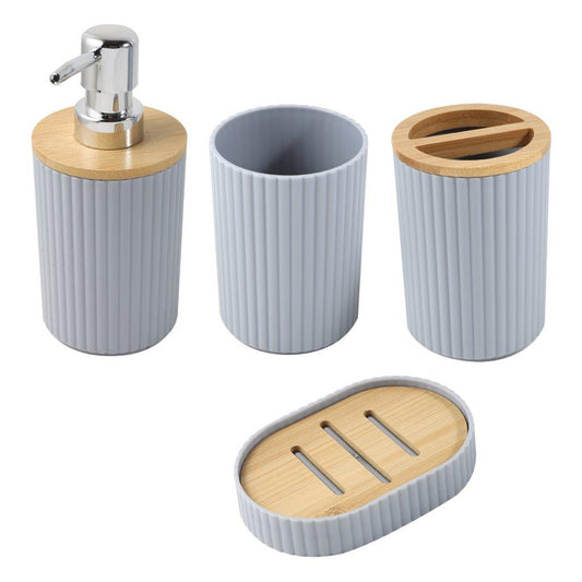 Mixed Colors Bathroom Accessories Soap Dispenser Toothbrush Holder Set of 4 Pcs 16.5*7.5/12*7.8*10/10.5*7.5/13*8.5*2.5 cm