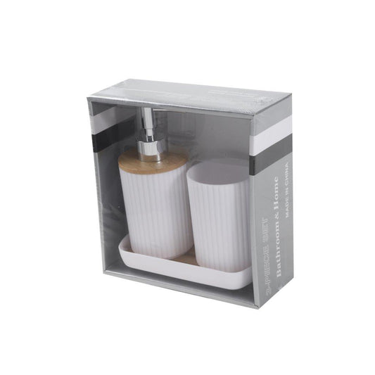 Mixed Colors Bathroom Accessories Soap Dispenser Toothbrush Holder Set of 3 Pcs 10.5*7.5/16.5*7.5 /16.2*8.5*2.5 cm