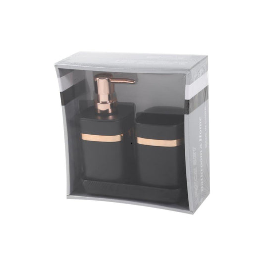 Mixed Colors Bathroom Accessories Soap Dispenser Toothbrush Holder Set of 3 Pcs 11.5*7.5/17*7.5/16.2*8.5*2.5 cm