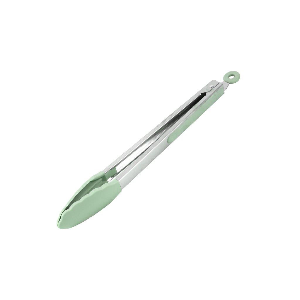 Stainless Steel Silicone Head Kitchen Clamp BBQ Tongs Kitchen Tool Gadget 36.5*3*3.5 cm