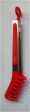 Stainless Steel Silicone Head Multipurpose Spaghetti Turner Serving Tongs 27.5*3*3.8 cm