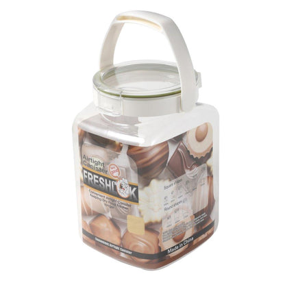 Multipurpose Clear Plastic Airtight Food Canisters Storage Container 3850 ml 16x13x27cm