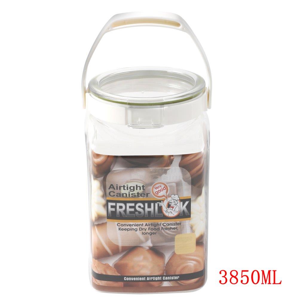 Multipurpose Clear Plastic Airtight Food Canisters Storage Container 3850 ml 16x13x27cm
