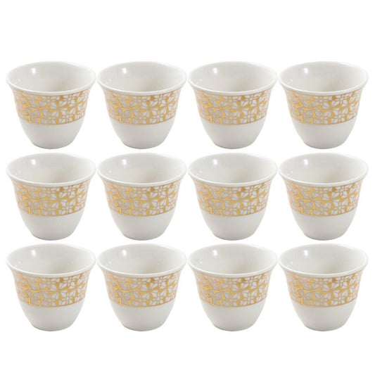Ceramic Coffee Cawa Shafee Cup Set of 12 Pcs Set 80 ml