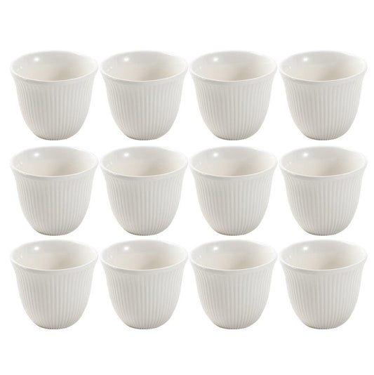 Ceramic Coffee Cawa Shafee Cup Set of 12 Pcs Abstract Design 6.5*5 cm 75 ml