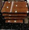 Reactangular Timber Top Wooden Accent Nesting Coffee Table Abstract Design Body Set of 4 Pcs