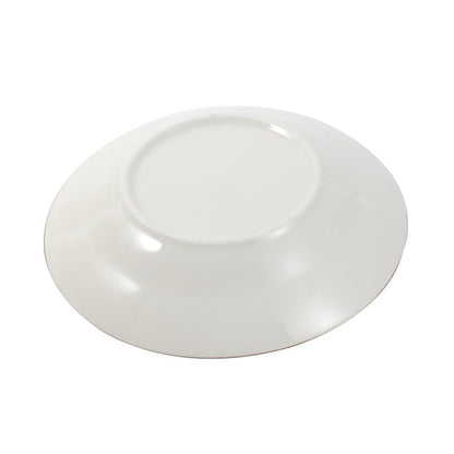 White Floral Pattern Ceramic Round Serving Plate Serveware Dinnerware 20.3 cm