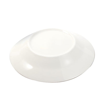 White Floral Pattern Ceramic Round Serving Plate Serveware Dinnerware 23 cm
