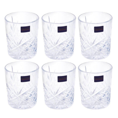 Premium Lead Free Glass Tumblers Set of 6 Pcs