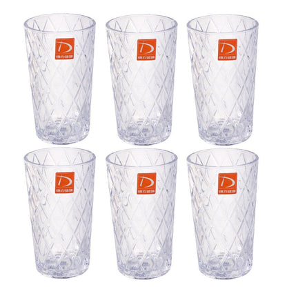 Premium Lead Free Glass Tumblers Set of 6 Pcs 335 ml
