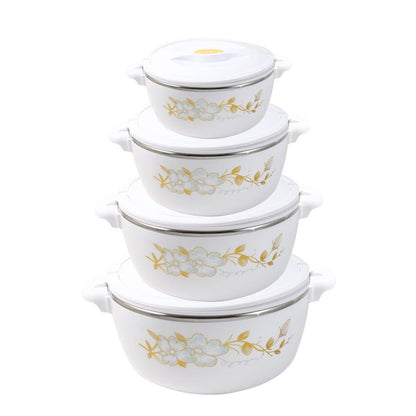 Plastic Vacuum Insulated Hot Pot Food Warmer Set of 4 Pcs 16/20/24/28 cm