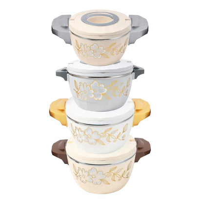 Plastic Vacuum Insulated Hot Pot Food Warmer Set of 4 Pcs 16/20/24/28 cm