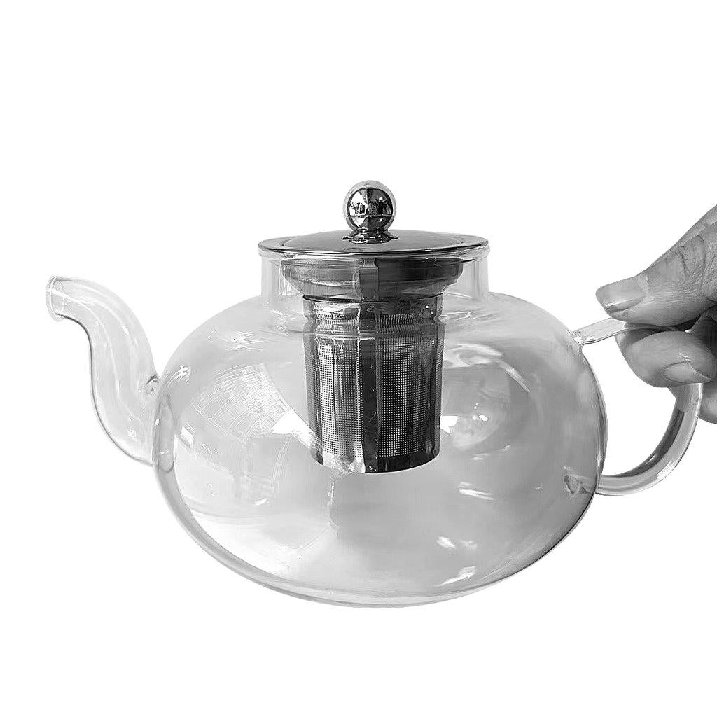 Glass Tea Pot kettle with Strainer Infuser 1000 ml