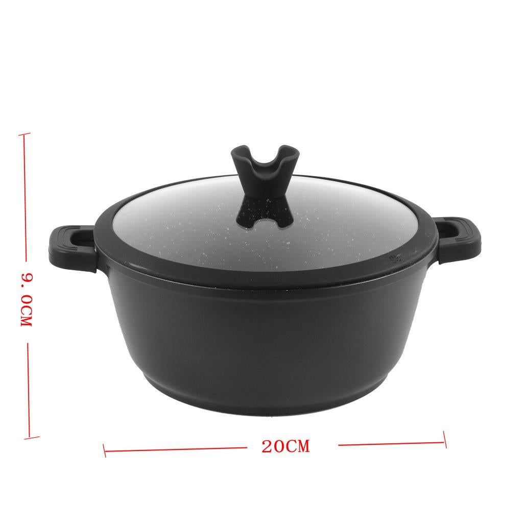Granite Black Cooking Pot Induction - 20 cm