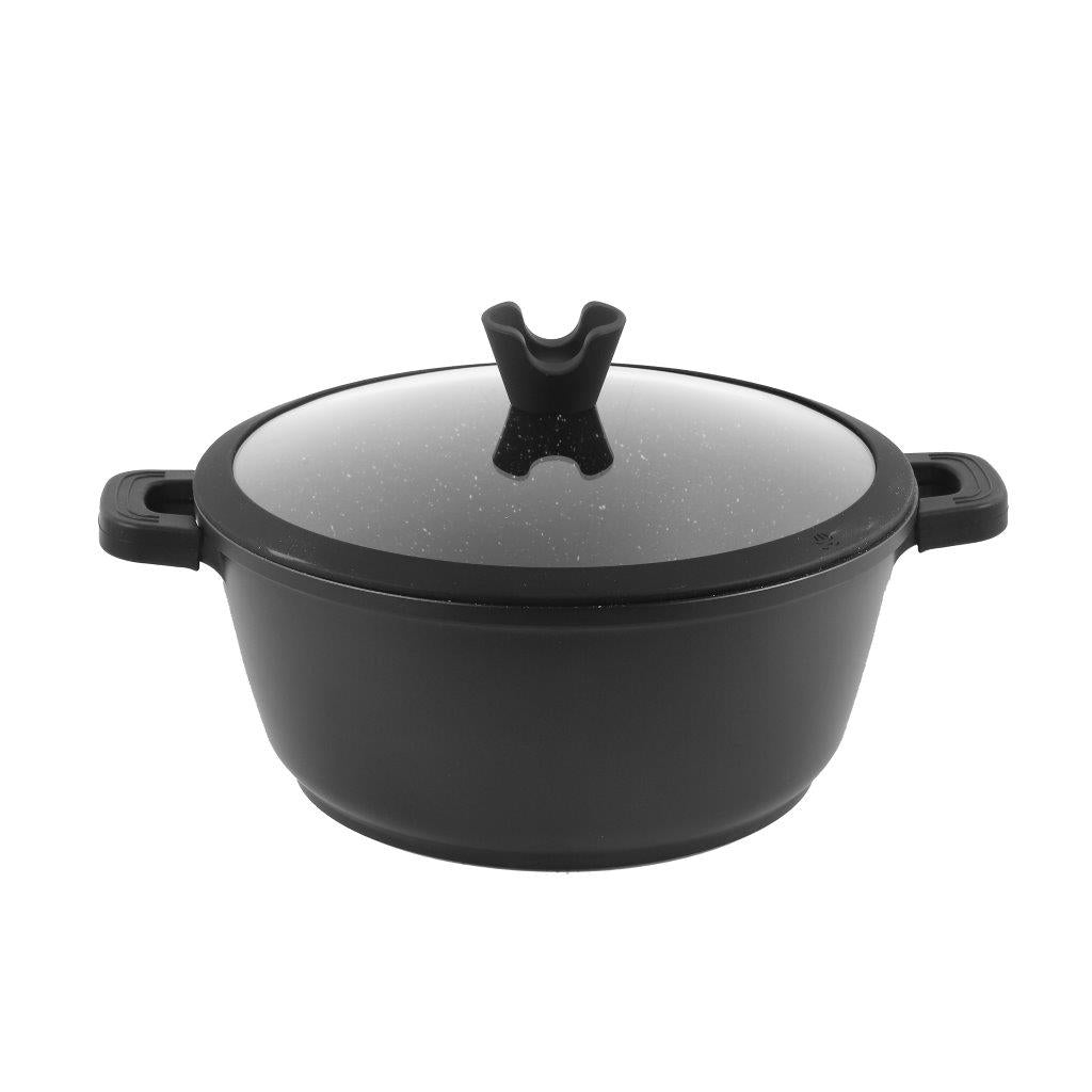 Granite Black Cooking Pot Induction - 24 cm