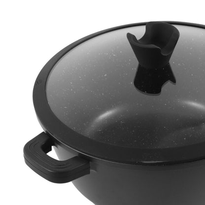 Granite Black Cooking Pot Induction - 36 cm