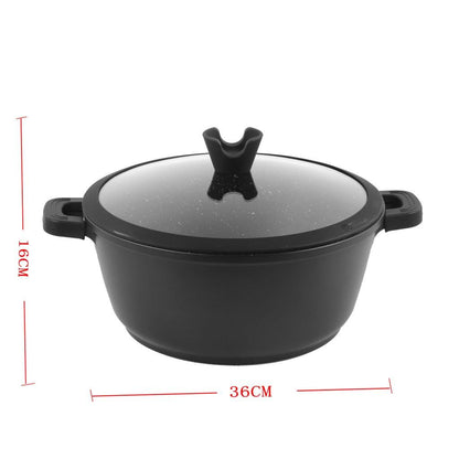 Granite Black Cooking Pot Induction - 36 cm