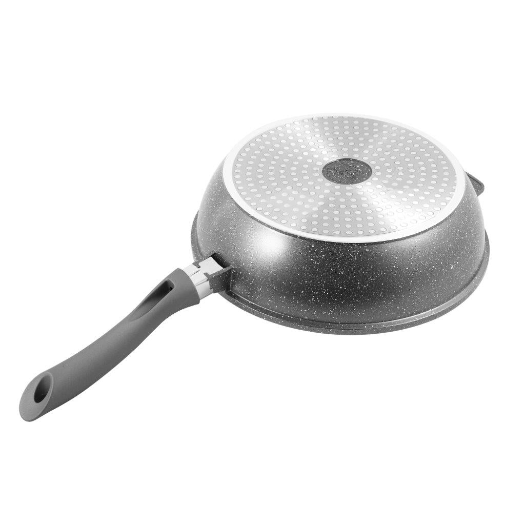 Frypan Wok Marble Grey 28 cm