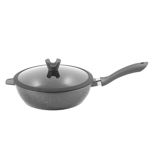 Frypan Wok Marble Grey 28 cm