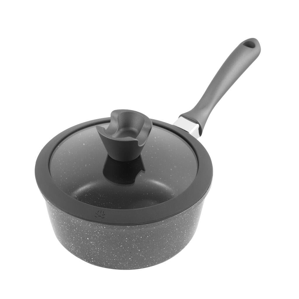 Granite Casserole Pot - Grey - 18 cm