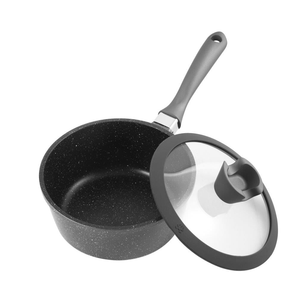 Granite Casserole Pot - Grey - 18 cm