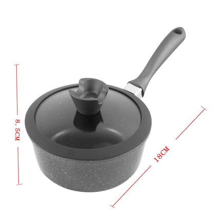 Granite Casserole Pot - Grey - 18 cm