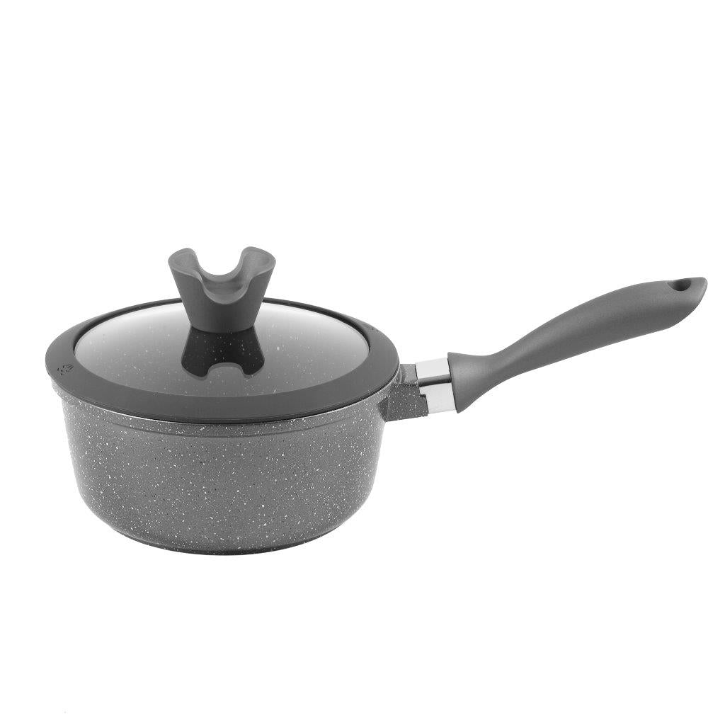 Granite Casserole Pot - Grey - 18 cm