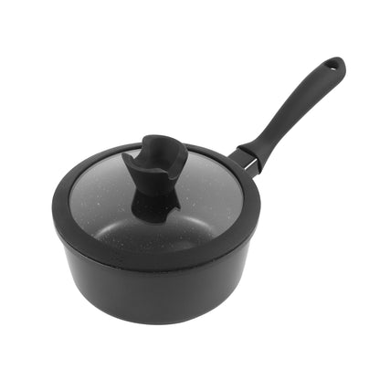 Granite Casserole Pot - Black - 18 cm