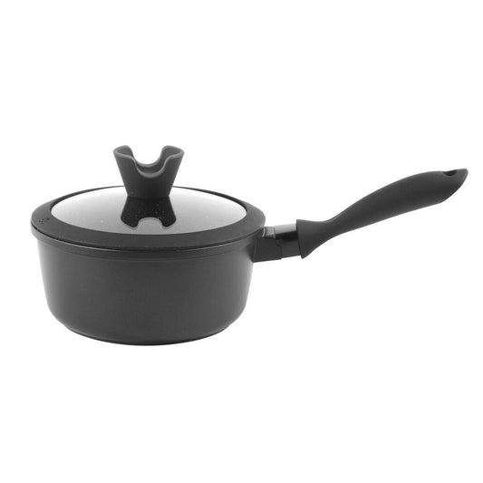 Granite Casserole Pot - Black - 18 cm